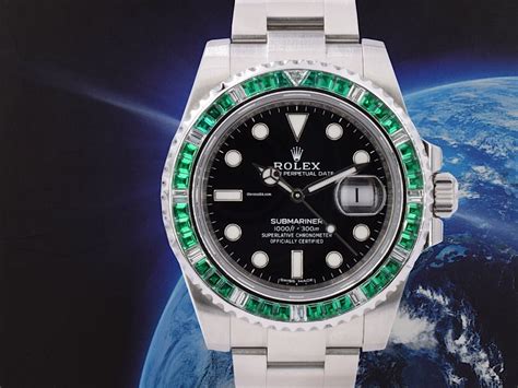 rolex submariner diamond emerald|best price rolex submariner new.